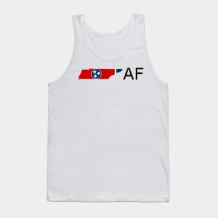 Tennessee Flag State Outline AF (black) Tank Top